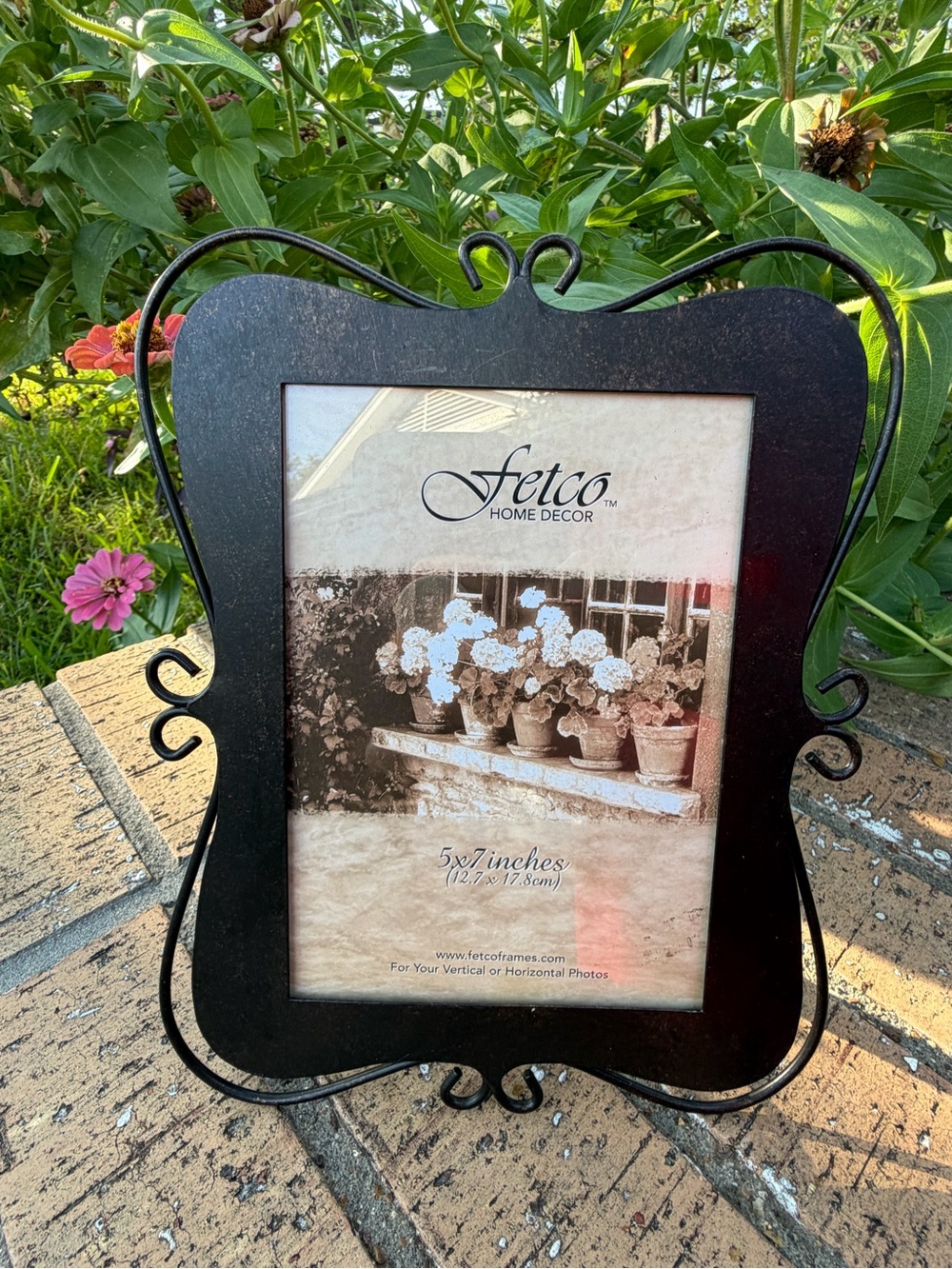 NWOT Vintage Fetco Rust Color Decorative Photo Frame - 5x7 Western Rustic Design